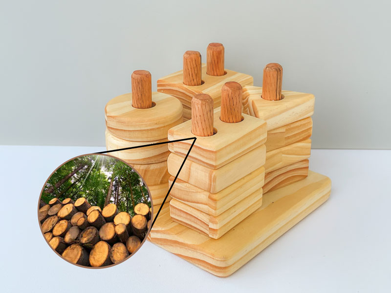 Gỗ nào thường được dùng để làm đồ chơi trẻ em ?